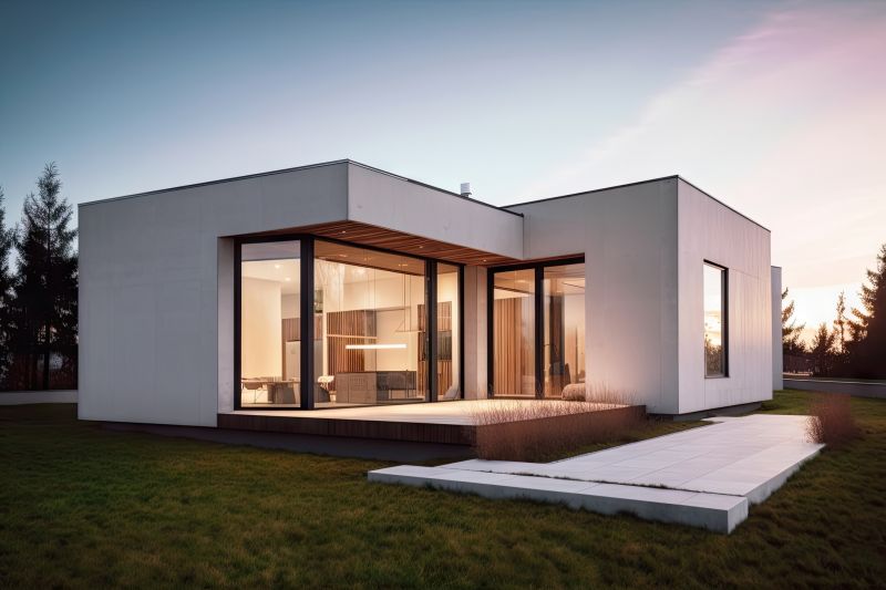 Exterior of a Modern Home with New Windows